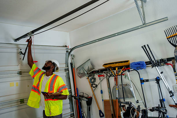 Professional Garage Door Panel Replacement technician working in Genesee County County, NY
